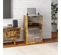 HOMCOM 4-Tier Hi-Fi Stand with Adjustable Shelves, Rustic Brown