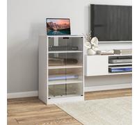 Homcom 4-Tier Hi-Fi Stand With Adjustable Shelves, White Wood-Effect White