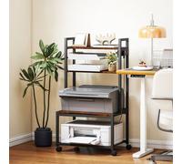 Homcom 4-Tier Mobile Printer Stand With Power Outlets For Home Office