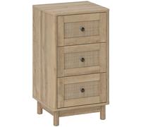 HOMCOM 40 cm Drawer Chest of Drawers with 3 Drawer - Oak