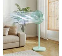 HOMCOM 40 cm Standing Pedestal Fan, Quiet Electric Cooling Floor Fan, Green, Green