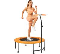 HOMCOM 40'' Mini Trampoline Adult Rebounder Jumper W/ Handle Fitness Orange | TJ Hughes