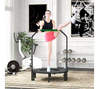 HOMCOM 40" Foldable Mini Fitness Trampoline w/ Foam Handle, Green