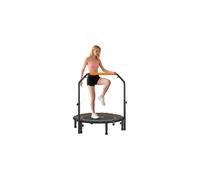HOMCOM 40" Foldable Mini Trampoline Fitness Trampoline Rebounder for Adults with Adjustable Foam Handle, for Indoors, Outdoors, Cardio Training, 150k