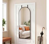 HOMCOM 40 x 110 cm Full Length Hanging Mirror, Arched Mirror, Black