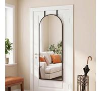 HOMCOM 40 x 110 cm Full Length Hanging Mirror, Arched Mirror, Black