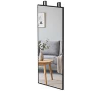 HOMCOM 40 x 110 cm Full Length Wall Mirror with Adjustable Hooks, Black