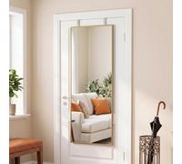 HOMCOM 40 x 110 cm Full Length Wall Mirror with Adjustable Hooks, Gold Tone