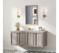 Homcom 40 X 60 Cm Wall Bathroom Mirror, Vanity Mirror, Grey