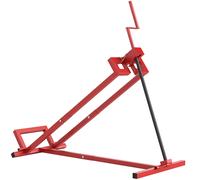 HOMCOM 400 kg Foldable Ride-On Mower Jack Lift, Adjustable Steel Lifting Device, for Lawn Mower, ATV, Red