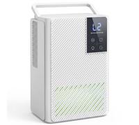 HOMCOM 400mL/Day Dehumidifier, RGB Mood Light, 120H Running Time | 2L Water Tank, 12H Timer, LED Display, Small Dehumidifier for Home Damp, Bedroom, Condensation, Mould, Laundry Drying
