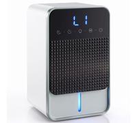 HOMCOM 400mL/Day Small Dehumidifier, RGB Mood Lights, Timer, LED Display, Dehumidifier for Home, Bedroom
