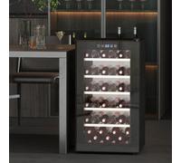 HOMCOM 800-210V70BK Black 41 Bottle Freestanding Wine Cooler Fridge