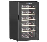 HOMCOM 41 Bottle Wine Fridge 91 Litre Capacity Freestanding 45cm Black