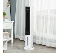 HOMCOM Quiet Air Cooler, Humidifier Ice Cooling Fan - White