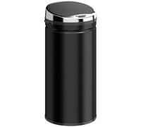 HOMCOM 42L Automatic Motion Sensor Rubbish Bin with Fingerprint Resistant, Stainless Steel, Black