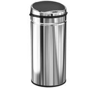 HOMCOM 42L Stainless Steel Sensor Bin - Silver Tone