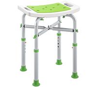 HOMCOM 44-51.5cm Aluminium Frame Shower/Bath Stool - Green