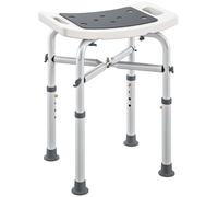 HOMCOM 44-51.5cm Aluminium Frame Shower/Bath Stool - Grey