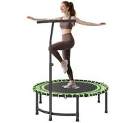 HOMCOM Trampoline Outdoor Bouncer Jumper Adjustable Handle - Green | TJ Hughes