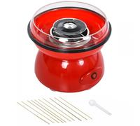 HOMCOM 450W Candy Floss Machine, Professional Automatic Cotton Candy Sweet Machine with Candyfloss Sticks, Spoon, Splash Guard, Non-Slip Base for Birthday Christmas Wedding Party, Funfair Style, Red