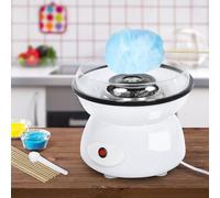 Homcom 450W Electric Candyfloss Machine Kit Non-Stick Children Adult In White White One Size