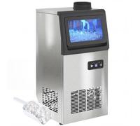 HOMCOM Commercial Ice Maker Machine, 45kg/24H, Stainless Steel, Silver