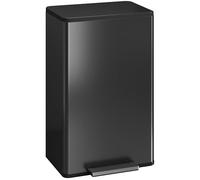 HOMCOM 45L Kitchen Bin with Soft-Close and Stay-Open Lid, Pedal Bin with Removable Inner Bucket, Odor Control for Kitchen, Home, Office, Bedroom, Black