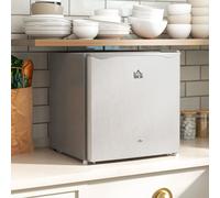 HOMCOM 46L Counter Top Fridge Mini Fridge with Lock Chiller Box Grey