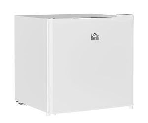 HOMCOM 46 Litre Table Top Mini Fridge, Small Fridge with Ice Box, Reversible Door, Adjustable Temperature and Legs for Bedrooms, Home Office, Cream