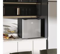 HOMCOM 46L Counter Top Fridge with Chiller Box Mini Fridge for Bedrooms Silver, Silver
