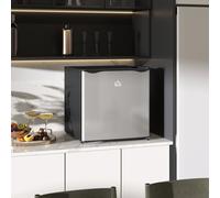 HOMCOM 46L Counter Top Fridge with Chiller Box Mini Fridge for Bedrooms Silver HOMCOM Silver