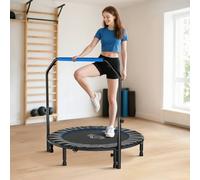 HOMCOM 48" Foldable Mini Fitness Trampoline w/ Foam Handle, Blue HOMCOM Blue
