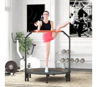 Homcom 48" Foldable Mini Fitness Trampoline W/ Foam Handle, Orange