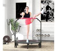 HOMCOM 40" Foldable Mini Fitness Trampoline W/ Foam Handle 122 CM - Pink | TJ Hughes