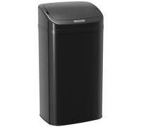 HOMCOM 48L Galvanised Steel Sensor Bin - Black