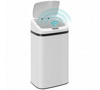 HOMCOM 48L Sensor Bin, Stainless Steel Automatic Kitchen Bin, White
