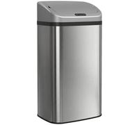 HOMCOM 48L Sensor Bin, Stainless Steel Kitchen Bin with Automatic Close, Silver