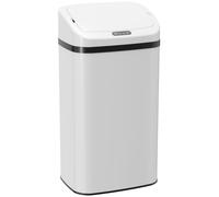HOMCOM 48L Stainless Steel Sensor Bin - White