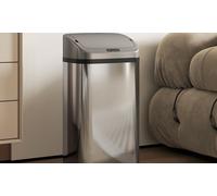 HomCom 48L Stainless Steel Sensor Kitchen Bin with Automatic Close