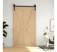 HOMCOM 4FT/122CM Bi-Folding Sliding Barn Door Hardware Track Kit, none