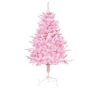 HOMCOM 4FT Artificial Christmas Tree Xmas Holiday Tree Decoration Home Party in Pink HOMCOM Pink 4ft