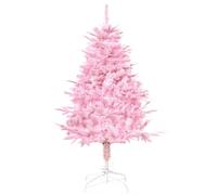 HOMCOM 4FT Artificial Christmas Tree Holiday Xmas Holiday Tree Decoration with Automatic Open for Home Party, Pink