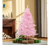 HOMCOM 4FT Artificial Christmas Tree w/ Automatic Open for Home Party Pink - 5ft