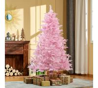 HOMCOM 4FT Artificial Christmas Tree w/ Automatic Open for Home Party Pink - 6ft