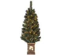 HOMCOM 4ft Artificial Christmas Tree with 80 Warm White LED Lights Remote in Green HOMCOM Green 4ft