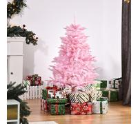 HOMCOM 4FT Artificial Christmas Tree Xmas Holiday Tree Decoration Home Party in Pink HOMCOM Pink 4ft