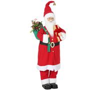 HOMCOM 4ft Christmas Singing Dancing Santa Claus with Gift & Sack in Red | Size: 120 cm HOMCOM Red 120 cm