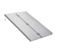 HOMCOM 4ft Folding Aluminum Wheelchair Ramp Scooter Portable Mobility Assist Suitcase Access Aid Disabled