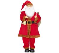 HOMCOM 4ft Life Size Singing Santa Claus with Waving Head 120 cm Standing